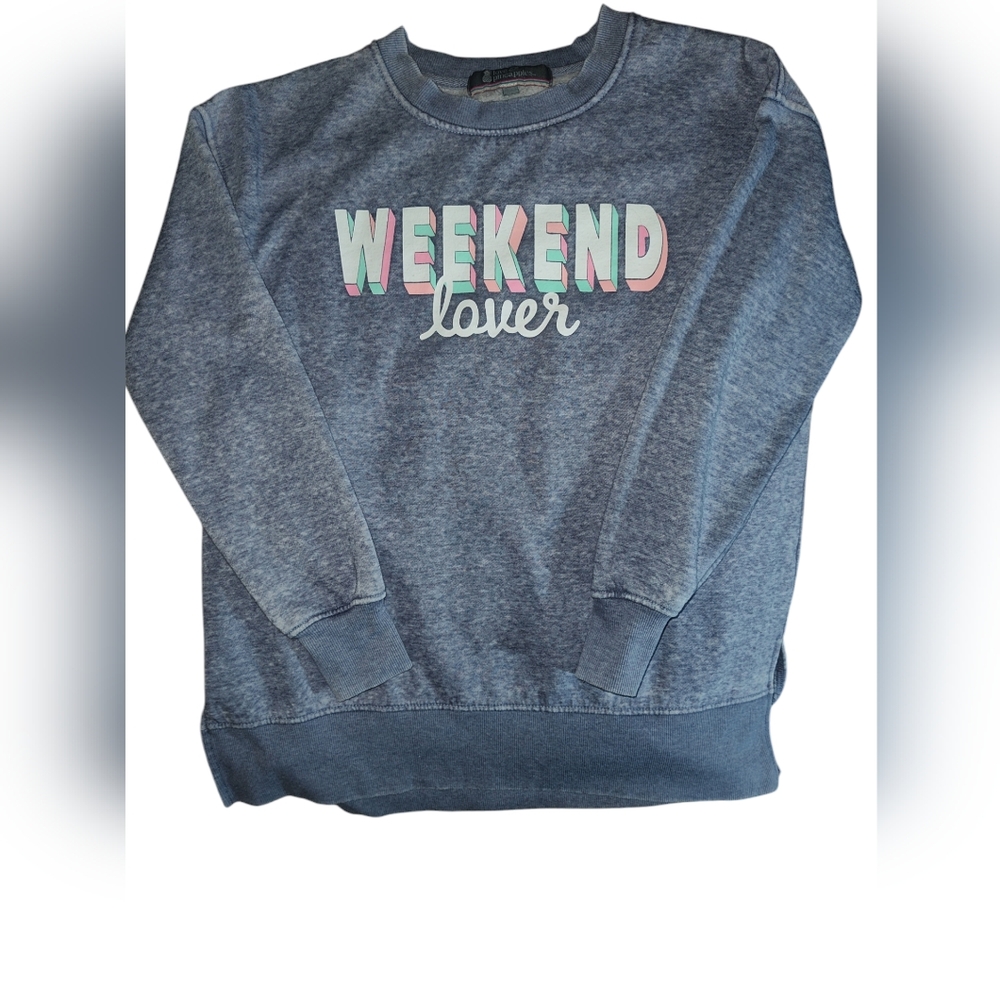 Love & Pineapples Women's Graphic Weekend Lover Crewneck Sweatshirt Size Small
